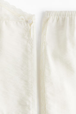 Pijama con inserciones de encaje - H&m фото 7