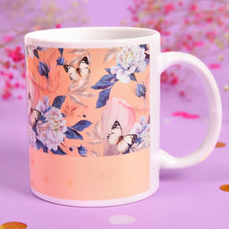 Подарочный набор «8 марта»: чай чёрный «ваниль и карамель» 50 г, кружка 300 мл.