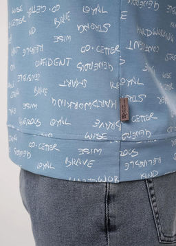 CLE Футболка муж. 552475/09зн т.голубой/молочный - Clever wear фото 5