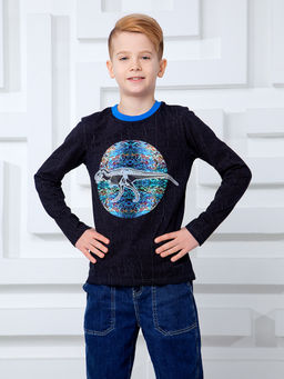 Футболка с длинным рукавом "Этоникс",графитовый