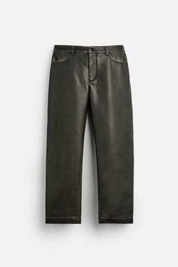 LIMITED EDITION LEATHER EFFECT TROUSERS - Zara фото 6