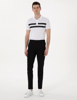 Siyah Slim Fit Kanvas Pantolon
