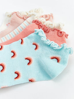 Desenli K?z ?ocuk Patik ?orap 5li - Waikiki фото 3