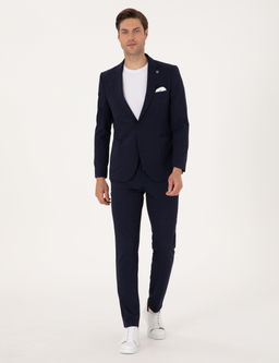 Lacivert Extra Slim Fit Tak_m Elbise