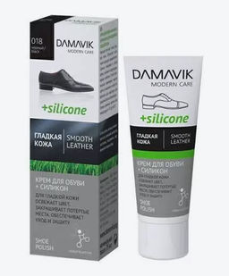 DАМАVIК крем д/обуви с Силиконом алюм.туб.75мл Черный