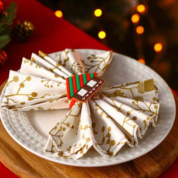 Цена за 3 шт. Кольцо для салфеток Доляна Зимний домик, 66 см  фото 2