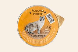 Кошачье Счастье ламис. 125 г. Цыплёнок 1/16 4607048072509