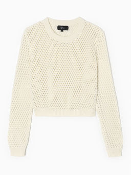 Джемпер сетка женский MIST Knitwear, размер 42 (S), цвет молочный