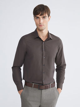 Slim Fit Uzun Kollu Poplin Erkek G?mlek