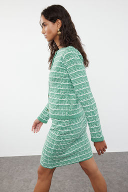 Mint Orgu Detayl? Yumusak Dokulu H?rka-Etek Triko Alt-Ust Tak?m TWOAW24AU00001