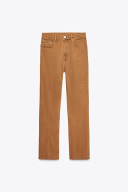 ZW COLLECTION HIGH-WAIST BOOTCUT CROPPED JEANS - Zara фото 7