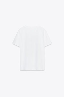 T-SHIRT WITH METALLIC PRINT - Zara фото 9