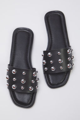 Trendyol Shoes Siyah Gumus Trok Tasl? S?k Kad?n Terlik TAKSS25TE00013 - Trendyolmilla фото 6