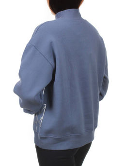 D5623 BLUE/GRAY Толстовка женская (67,8% хлопок, 27% полиэстер, 5,2% спандекс)