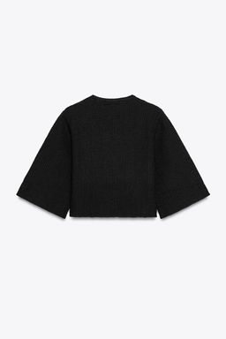 TEXTURED KNIT CARDIGAN WITH BUTTON - Zara фото 5