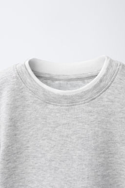 CAMISETA DOBLE CON MODAL / Gris vigor? - Zara фото 4