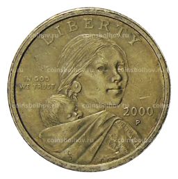 1 доллар 2000 года P США Сакагавея  Парящий Орел