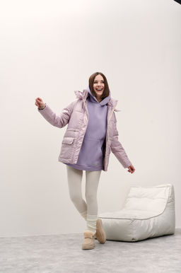 Куртка женская зимняя "Лео" пудра