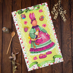 Полотенце пасхальное Доляна Пасхальный зайчик 35х602 см, 100% хлопок, рогожка 162г/м2  фото 6