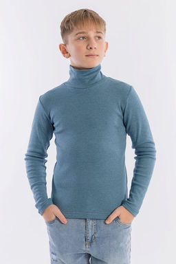 Водолазка из кашкорсе М21894гм Серо-голубой - Елена фото 2