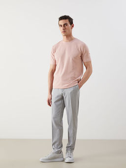 Bisiklet Yaka K?sa Kollu Erkek Dokulu Ti??rt