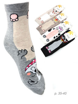 Носки р. 35-40 Собака / L820 /уп 10/1200/ ОДНА ПАРА/ МАРКА