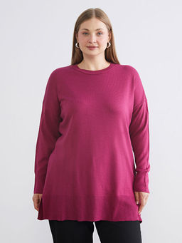 Bisiklet Yaka Kad?n Triko Tunik