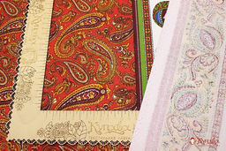 Рогожка Матрешки восточные огурцы цв.красный, ш.1.5м, хлопок-100%, 160гр/м.кв - Купава фото 5