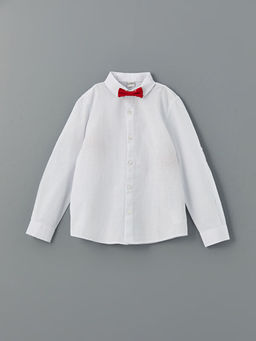 Basic Uzun Kollu Erkek ?ocuk G?mlek ve Papyon