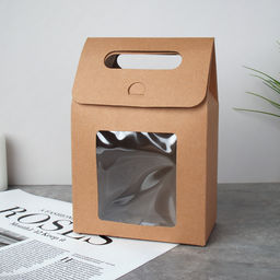 Коробка подарочная складная 14x8x19 см / QR148-B /уп 12/480/коричневый - Галеонтрейд фото 6