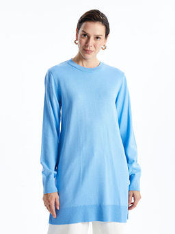 Bisiklet Yaka Kad?n Triko Tunik