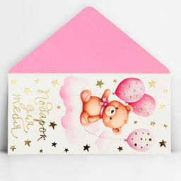 Цена за 10 шт. Конверт для денег «Подарок для тебя», тиснение, 16.5×8 см