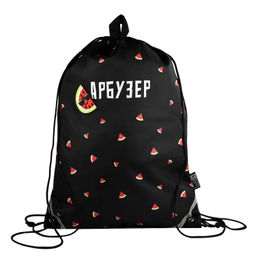 Мешок для сменной обуви Феникс+, арт.69068/ 25 АРБУЗЕР (36х48 см, полиэстер, резиновая нашивка, субл