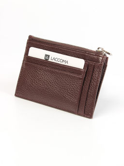 LACCOMA кредитница LA-6999-темно-бордовый натуральная кожа фото 2