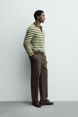 STRIPED KNIT POLO SHIRT - Zara фото 4