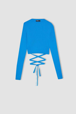Cool Slim Fit свитер с круглым вырезом - Defacto фото 9
