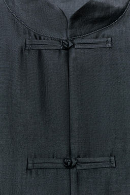 CAMISA SATINADA ALAMARES ZW COLLECTION / Marino
