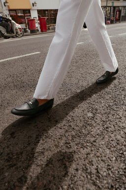 LEATHER PENNY LOAFERS - Zara фото 3