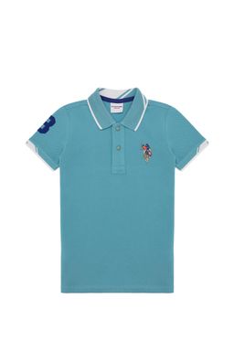 U. S. Polo Assn Бирюзовая футболка-поло для мальчика