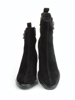 04-M3-L811 BLACK Ботинки зимние женские (натуральная замша, натуральный мех)