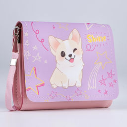 Сумка детская для девочки Корги, на клапане, розовая - NAZAMOK KIDS фото 3