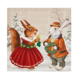 Набор салфеток сервировочных «Этель» Winter holidays, 4 шт., бежевые, 40×40 см