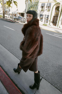 REVERSIBLE DOUBLE-FACED FAUX FUR JACKET - Zara фото 23