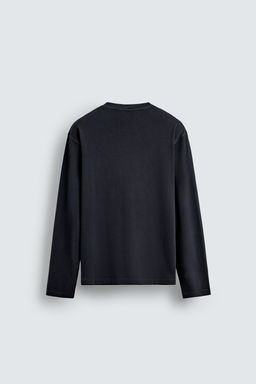 CAMISETA MANGA LARGA BOLSILLO AARON LEVINE X ZARA / Marino фото 8