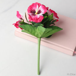 Цветок искусственный РОЗОВЫЙ Фиалка 23 см / W01316-16 /уп 12/300/600/ 738969