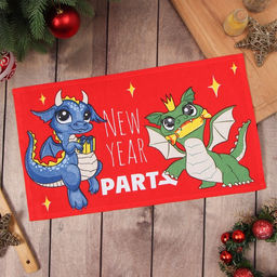 Полотенце Доляна Party 28х46 см, 100% хл, рогожка 164 г/м2