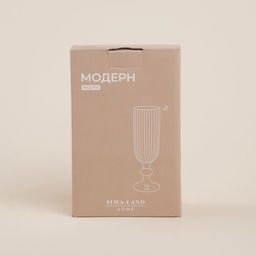 Бокалы для шампанского SL Home «Модерн», 150 мл, 5.5×18.5 см, набор 2 шт., стекло, прозрачные