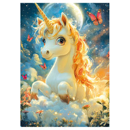 ФРЕЯ Пазл 80 элемент. PZL-80/15 Единорог и бабочки