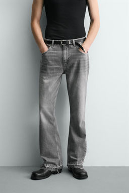 JEANS FLARE FIT ROTOS / Gris - Zara фото 18