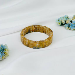 Браслет из Рутилового кварца с включением Титана 19 см - Радуга самоцветов фото 3